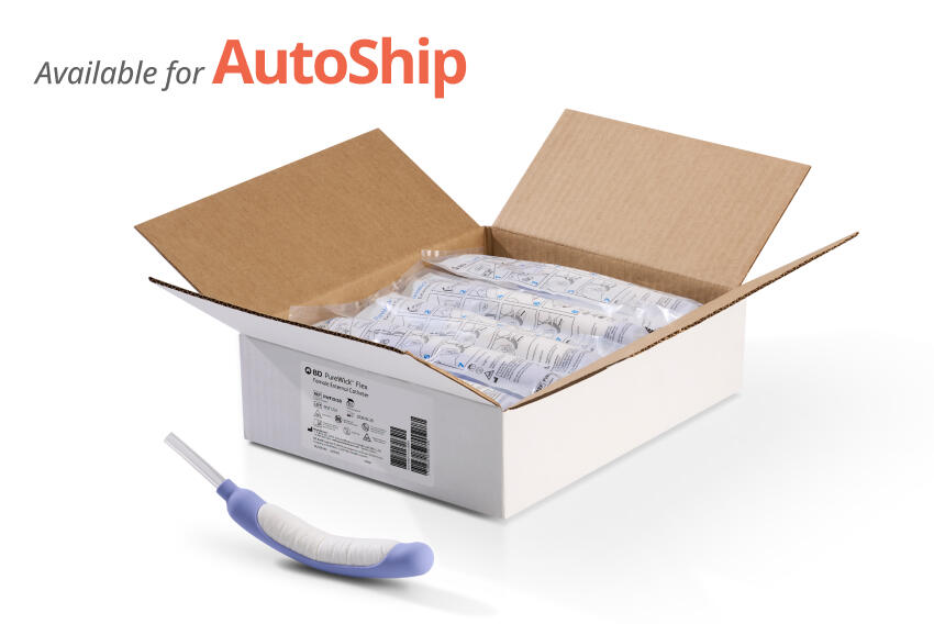 Open box of 30 PureWick&trade; Flex Female External Catheters