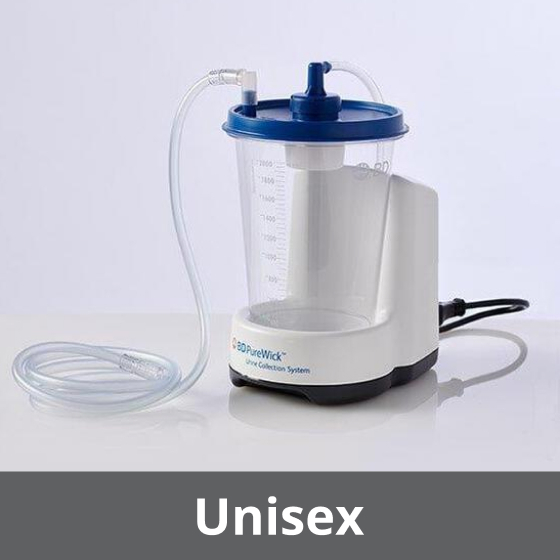 The PureWick™ Urine Collection System with a power cord and no battery